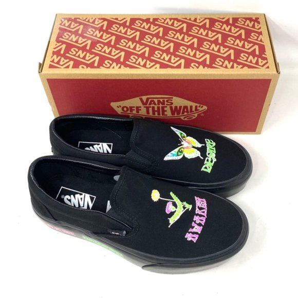 VANS Classic Slip On Stackform Shoe For Women Black Canvas Low Top VN0A7Q5R1OJ - Picture 10 of 11
